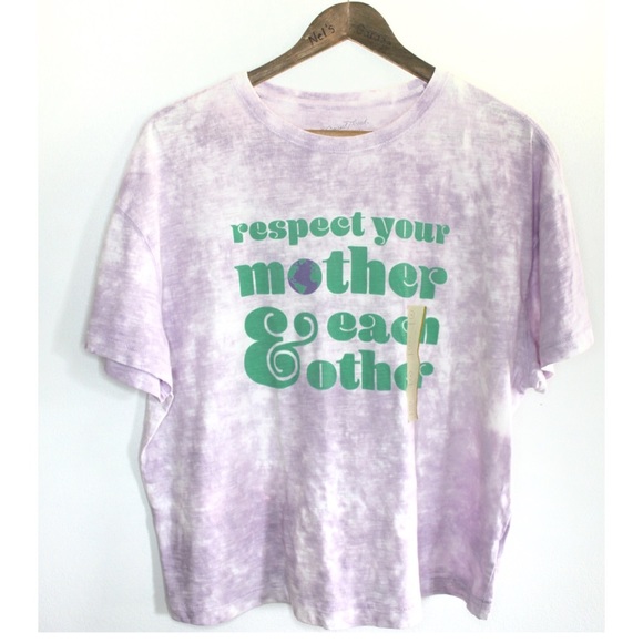UT Respect Your Mother Earth and Each Other Oversized Purple Tye Dye Top S - Picture 1 of 4